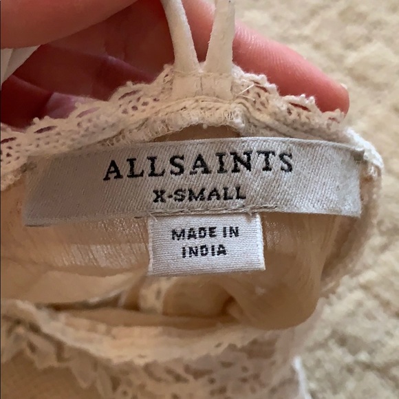 ALLSAINTS Peplum Lace Top in white - Picture 8 of 8